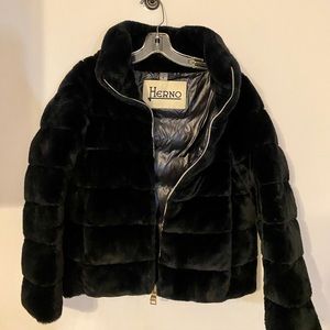 HERNO Faux Fur down jacket